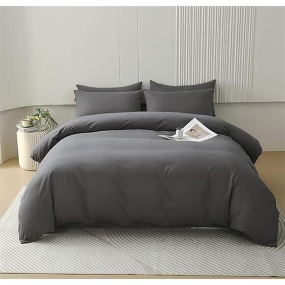 Dark Grey Comforter Set - Full Size Deep Comforter Quilt for Teen Boys - Picture 14 of 14